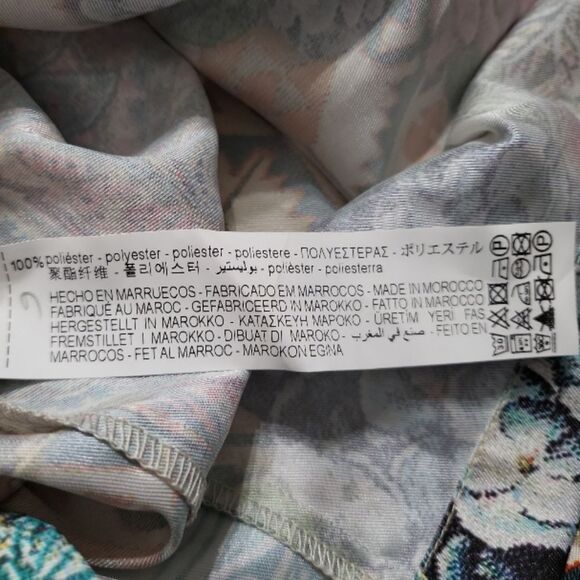 ZARA Paparazzi Patchwork Floral Geometric Belted Multicolor Jumpsuit Size S - Picture 5 of 12